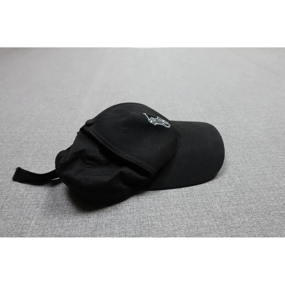 Polo Ralph Lauren Performance Strap Back Mens One Size Black Pony Logo Cotton